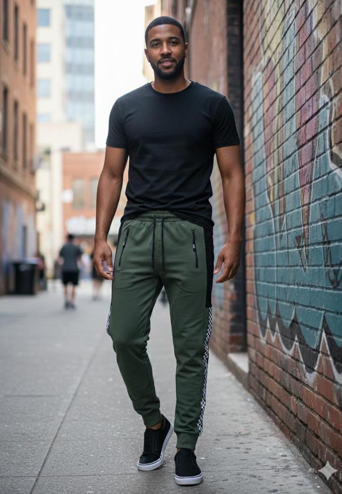 Pantaloni de sport barbat ,culoare verde,Engros